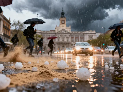 Tormentas intensas y granizo complican las tardes en amplias zonas de España