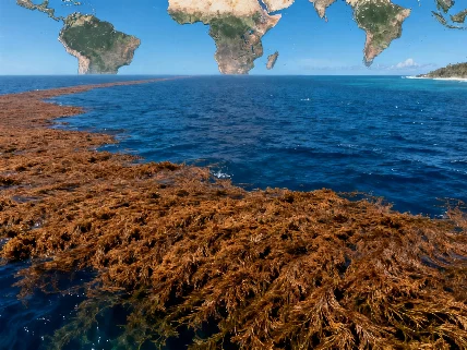 Una franja de sargazo de 8.800 km alarma a los científicos en el Atlántico