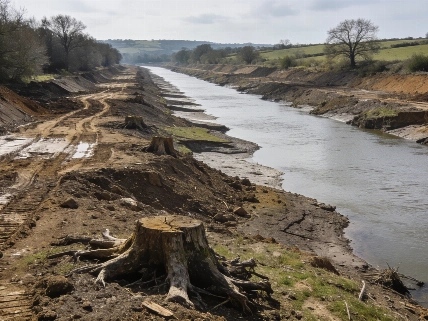 El río Lugg arrasado: 71 árboles menos y décadas de espera Español.News