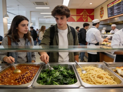 Menú universitario con guiño a la princesa Leonor en Madrid