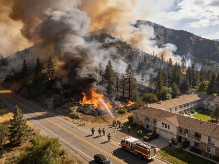 Incendio en la M-501 obliga a medidas de emergencia en Pelayos de la Presa Español.News