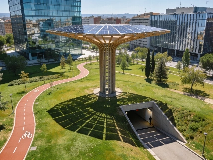 Madrid estrena un parque con pérgola solar gigante Español.News