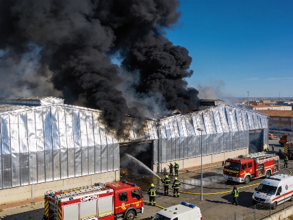 Arrestado un sospechoso por el incendio en un polígono de Ciempozuelos
