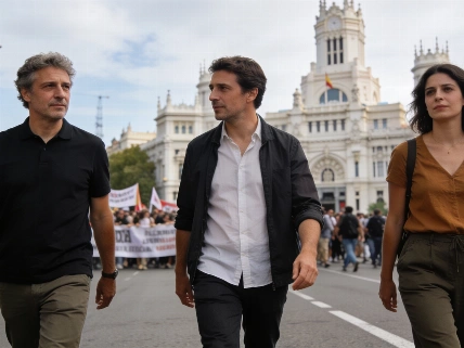 Gran Vía de Madrid se llena de banderas en protesta contra Sánchez Español.News
