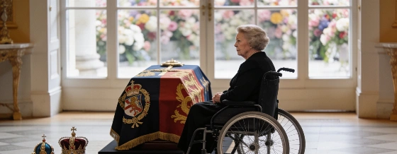 La princesa Astrid vela sola el féretro del rey Harald en Oslo © espanol.news