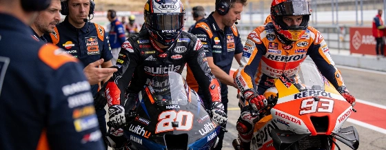 Bezzecchi sorprende en Aragón y Márquez parte segundo en la sprint © espanol.news