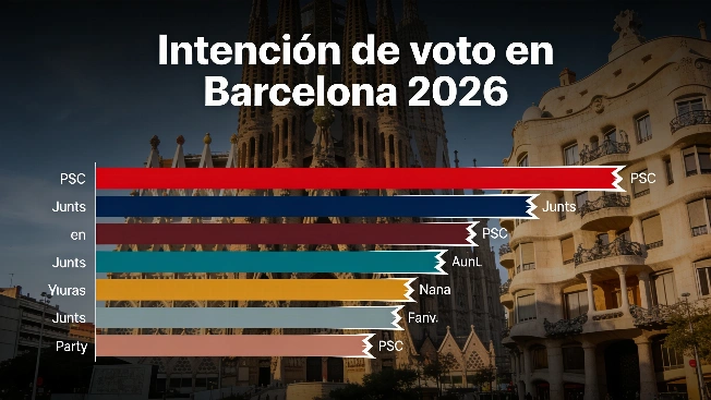 El PSC lidera intención de voto en Barcelona y Junts cae al séptimo puesto Español.News