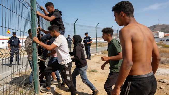 Ceuta afronta una nueva oleada de cruces masivos desde Marruecos Español.News