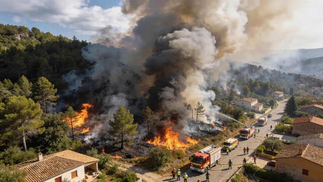 Miles de vecinos confinados por tres incendios activos en Cataluña Español.News