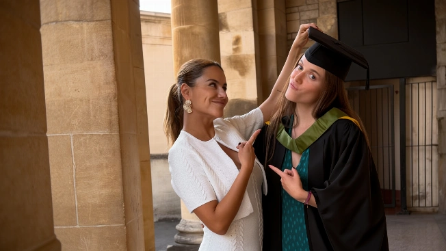 Luna Lozano reúne a Carlos Lozano y Mónica Hoyos en su graduación en Bath Español.News
