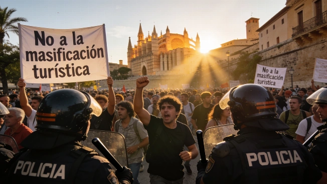 Ocho heridos tras cargas policiales en protesta contra el turismo en Palma Español.News