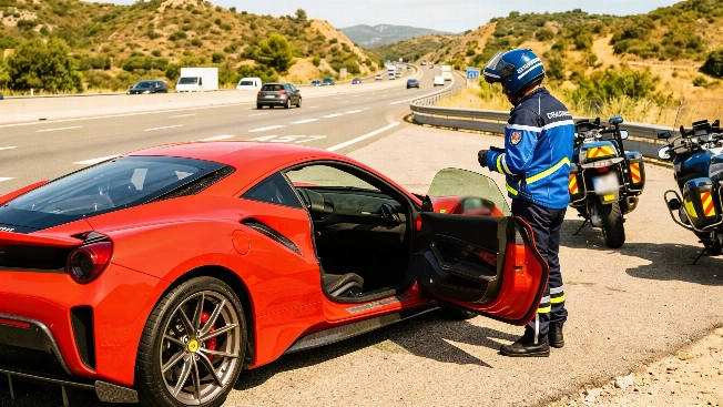 Propietario de un Ferrari 488 Pista pierde el coche y el carné tras una aceleración extrema en Francia Español.News