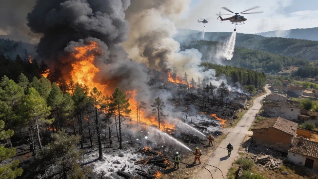 El incendio en La Mierla obliga a evacuar 21 pueblos y arrasa 13.000 hectáreas Español.News