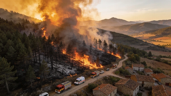Incendio forestal en San Martín de Valdeiglesias obliga a confinar una residencia Español.News