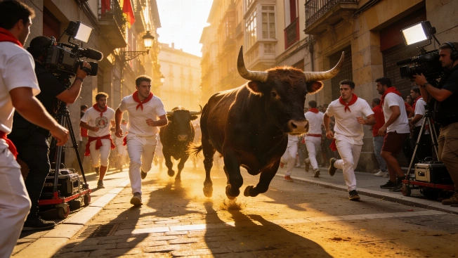 Un corneado y tres heridos en el segundo encierro de San Fermín Español.News