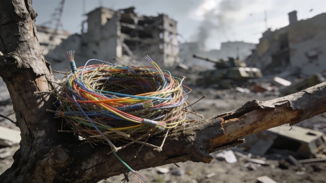 Nidos de aves con fibra óptica militar en Ucrania Español.News