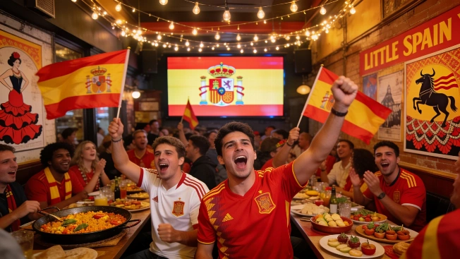 La afición española toma Little Spain en Nueva York antes de la final Español.News