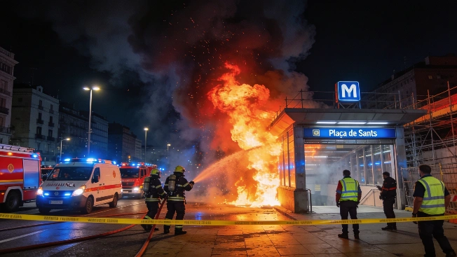 Ocho heridos, dos graves, tras explosión de gas en obras del metro de Sants Español.News