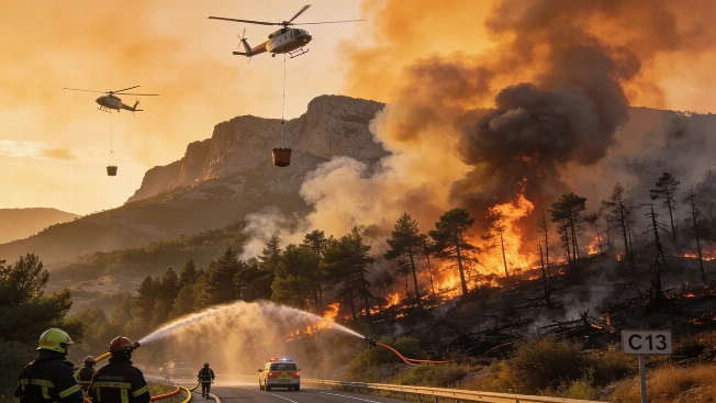 Protección Civil ordena el confinamiento en Fontllonga por un incendio en Camarasa Español.News