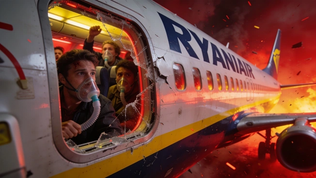 Pasajero de Ryanair sufre grave accidente tras rotura de ventanilla en vuelo Español.News