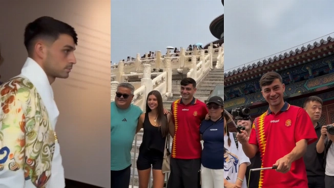 Pedri revoluciona China con su viaje tras el Mundial y un look inesperado Español.News
