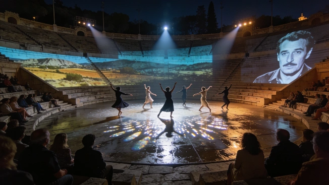 La humedad complica la función de Brel en el Teatre Grec Español.News