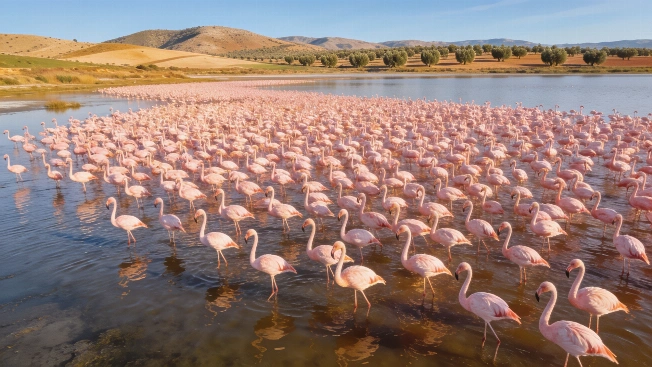 El mayor refugio de flamencos rosas en España Español.News