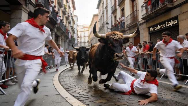 Pánico y tensión en el cuarto encierro de San Fermín 2026 Español.News
