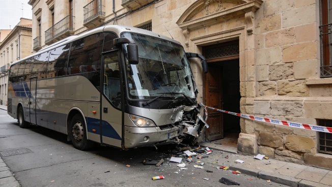 Dos heridos tras un choque entre autobús y cuatro coches en Montblanc Español.News