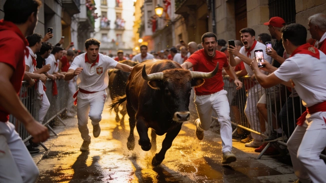 Un estadounidense herido por asta en el tercer encierro de San Fermín Español.News