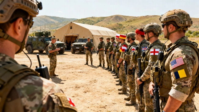 Unidades multinacionales realizan entrenamientos en la base de Mukhrovani Español.News