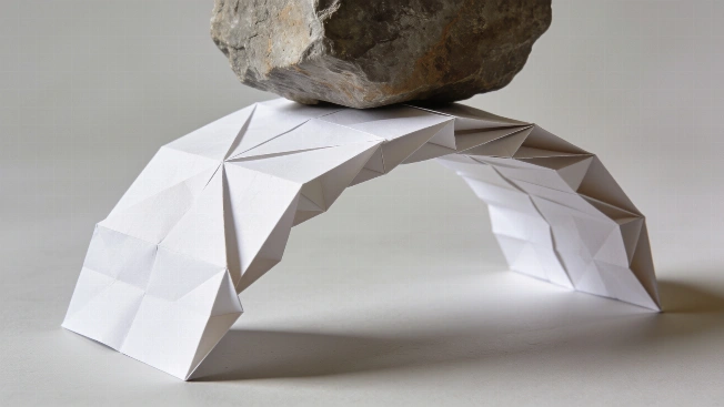 Un patrón de origami desafía el peso y la forma Español.News