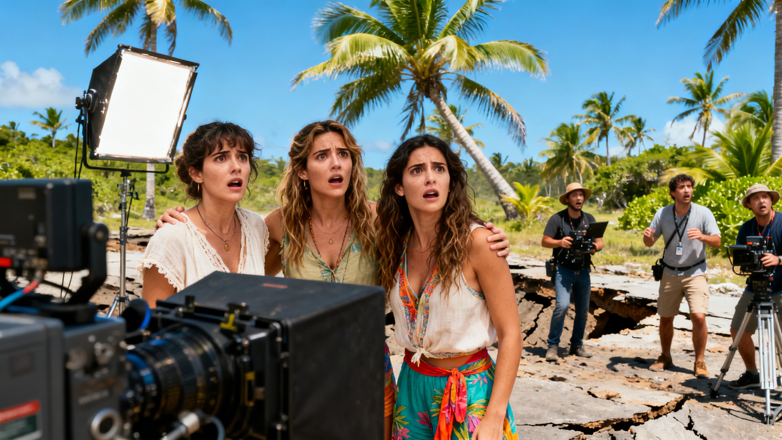 Actrices españolas vivieron un terremoto durante un rodaje en el Caribe Español.News