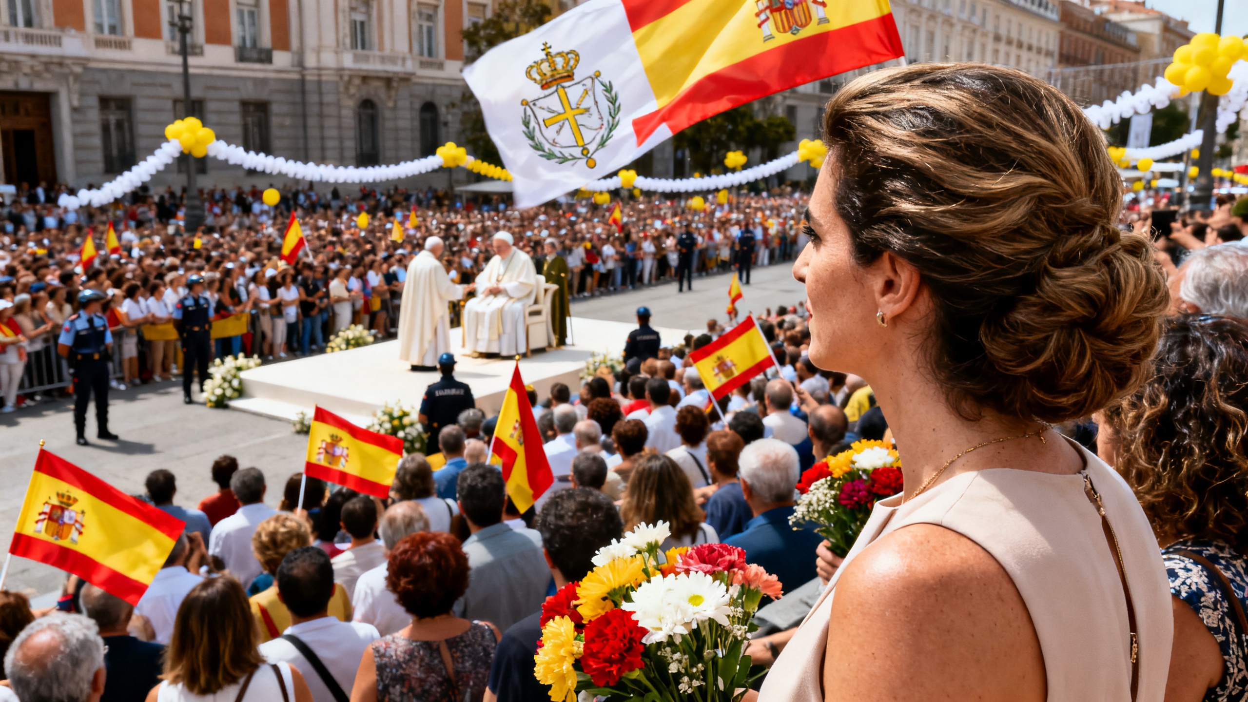 En el centro de Barcelona protestan contra la implicación de funcionarios en la visita del Papa Español.News