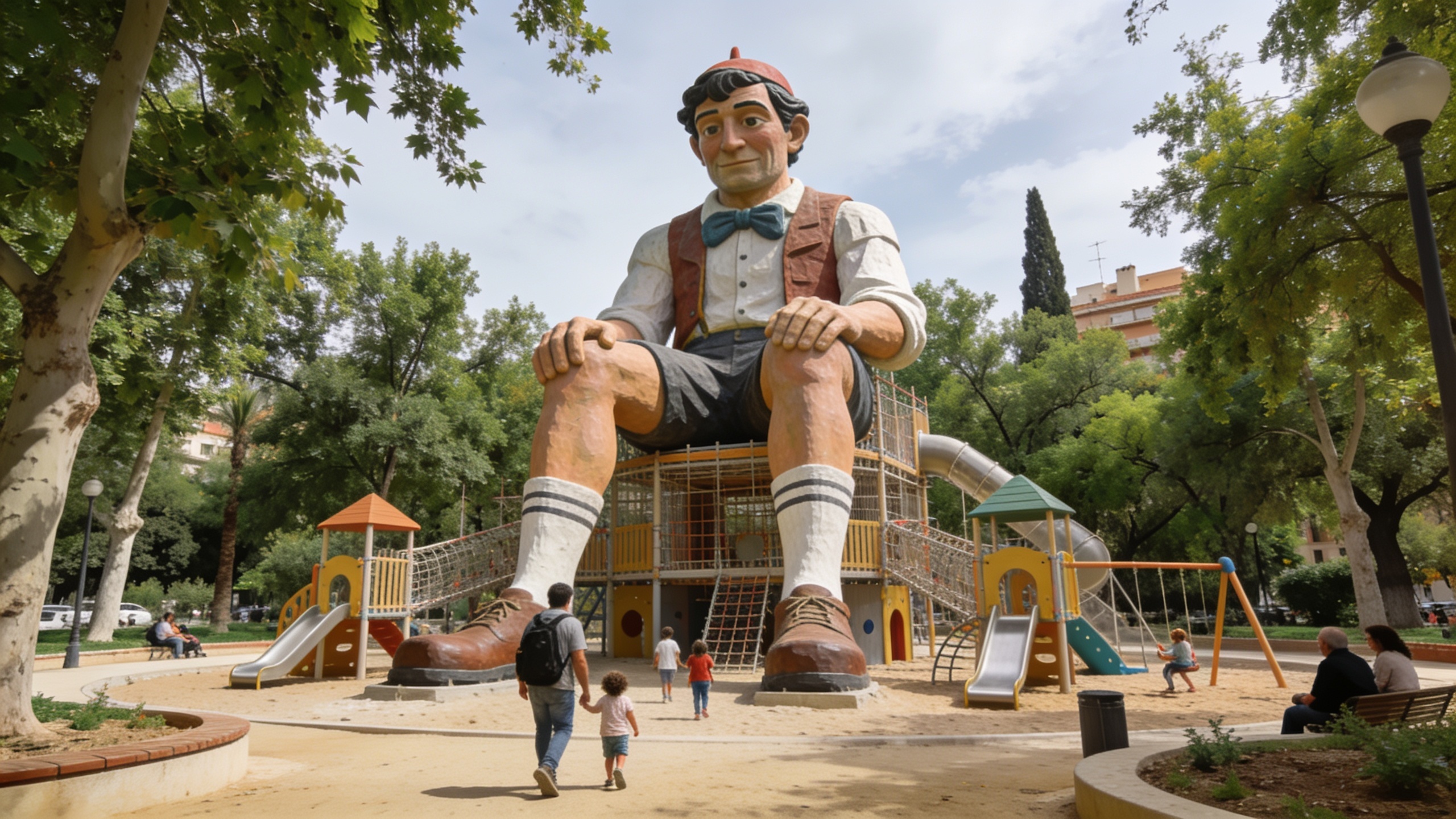 El nuevo parque infantil en Jardín del Turia limitará el acceso y preservará las zonas verdes Español.News
