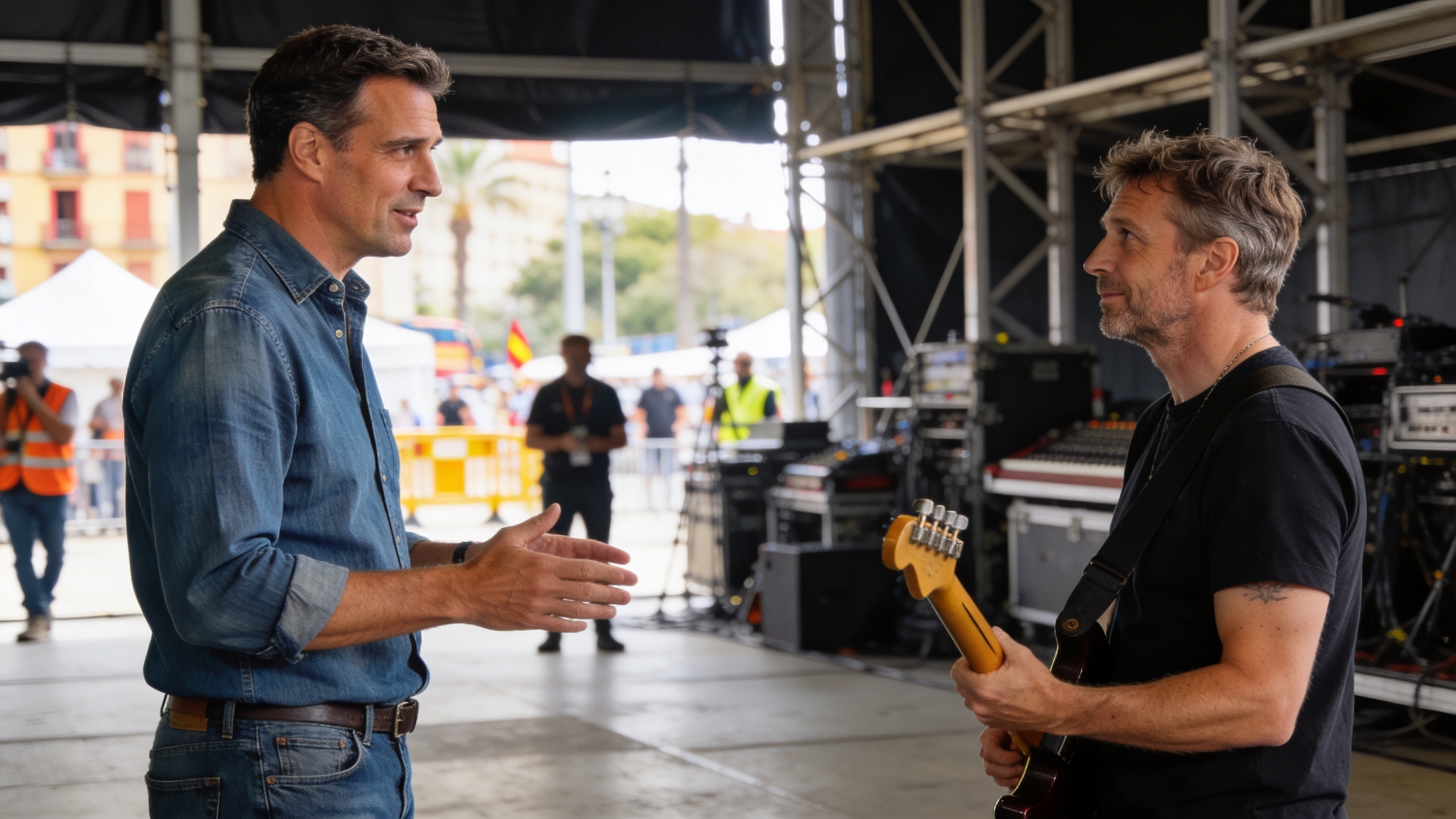 En Barcelona, el presidente apoyó el festival y conversó con los músicos Español.News