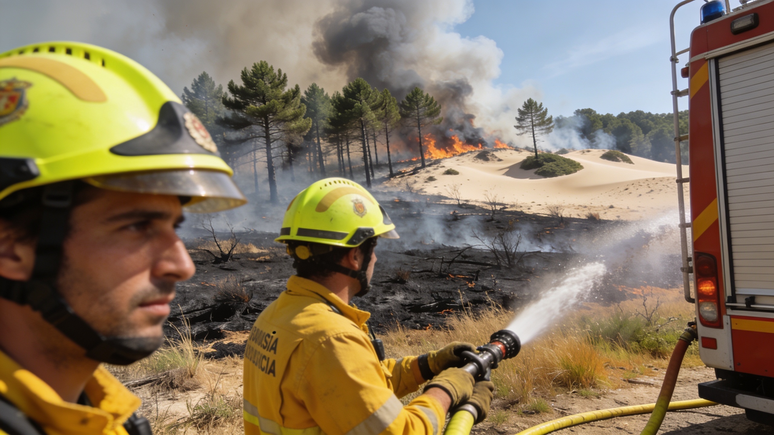 Un incendio en el Parque Nacional de Doñana obliga a modificar las rutas de los peregrinos Español.News