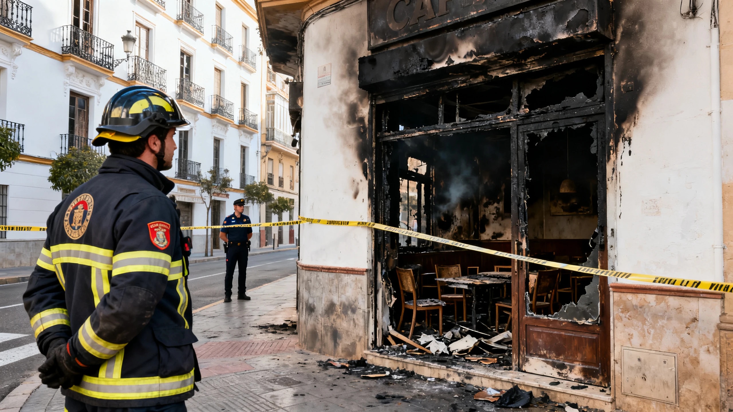 Un gran incendio en el centro de Málaga deja una cafetería en ruinas y afecta a un hotel Español.News