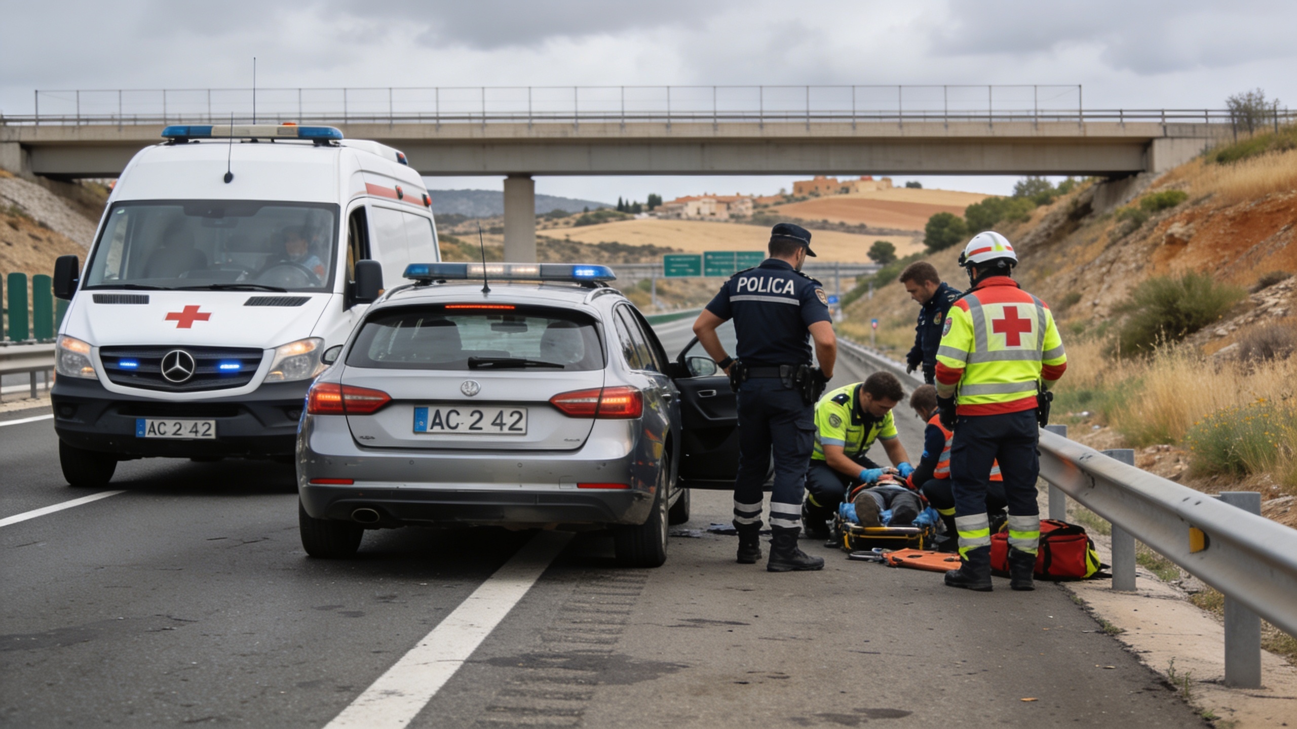 Accidente entre una furgoneta y un turismo provoca nuevas restricciones en la A-2 Español.News