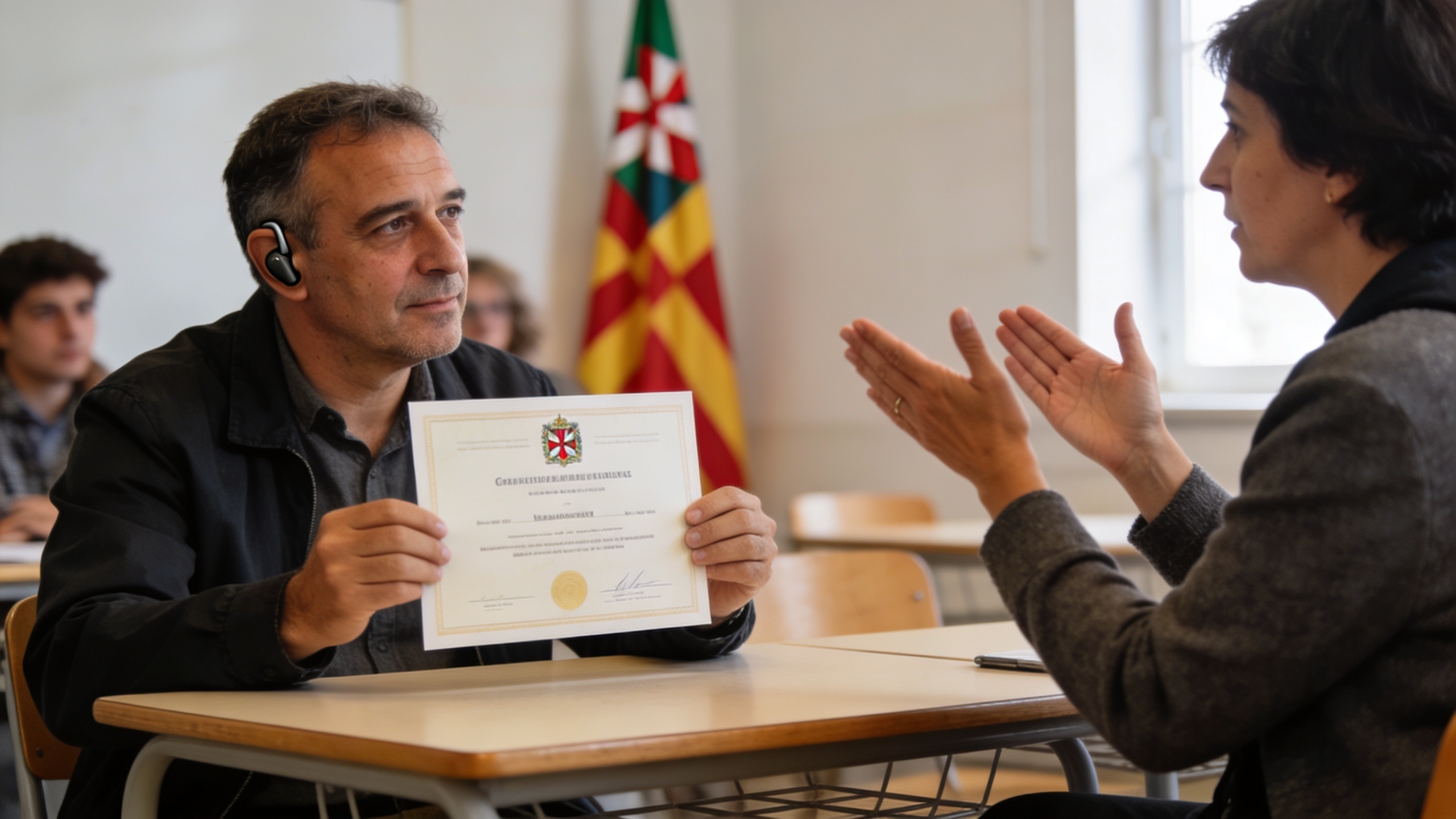 Las autoridades regionales permiten rendir exámenes de euskera considerando las limitaciones del aspirante Español.News