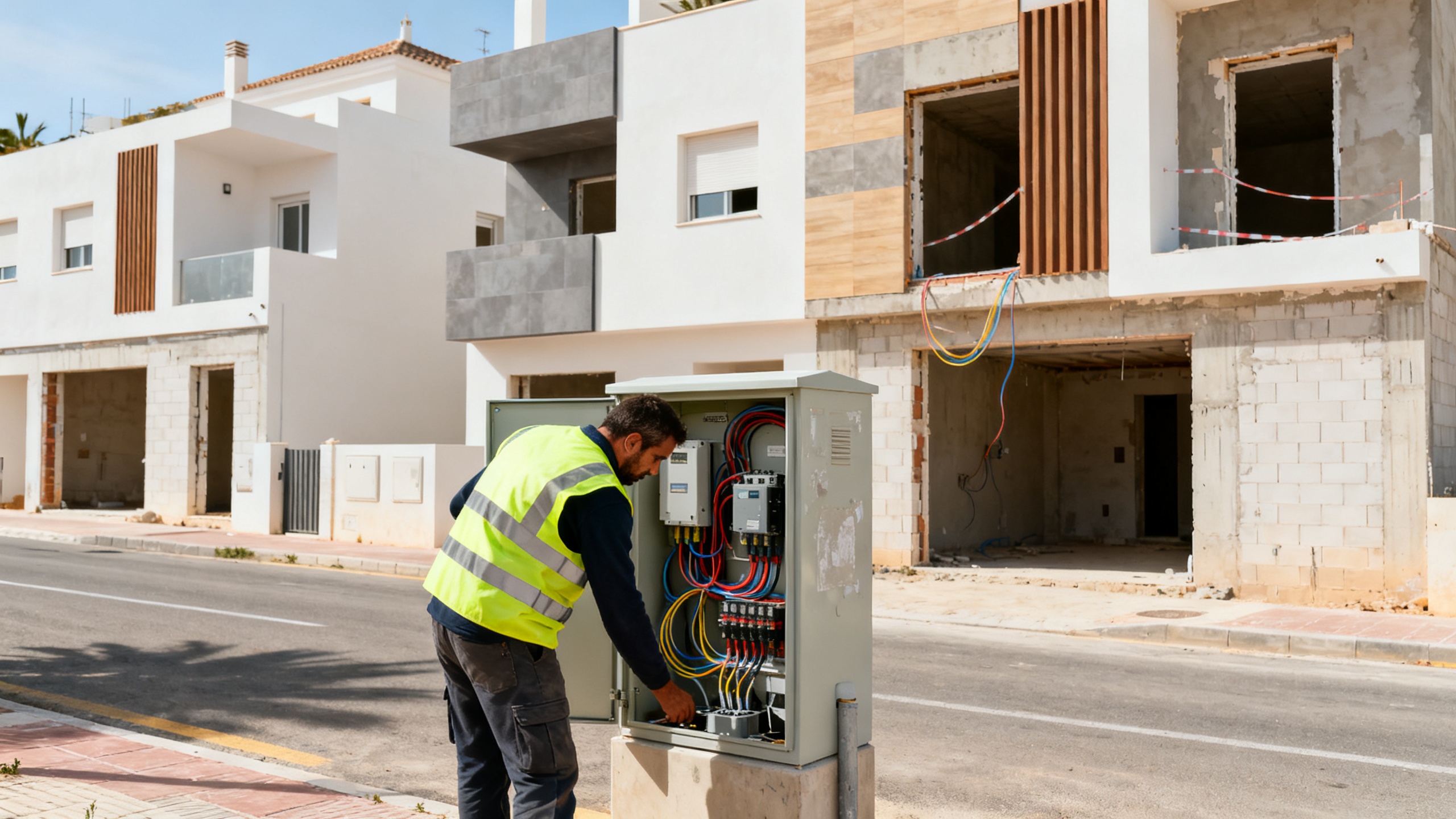 En Estepona, dos nuevas promociones inmobiliarias se quedaron sin luz por un conflicto con e-Distribución Español.News
