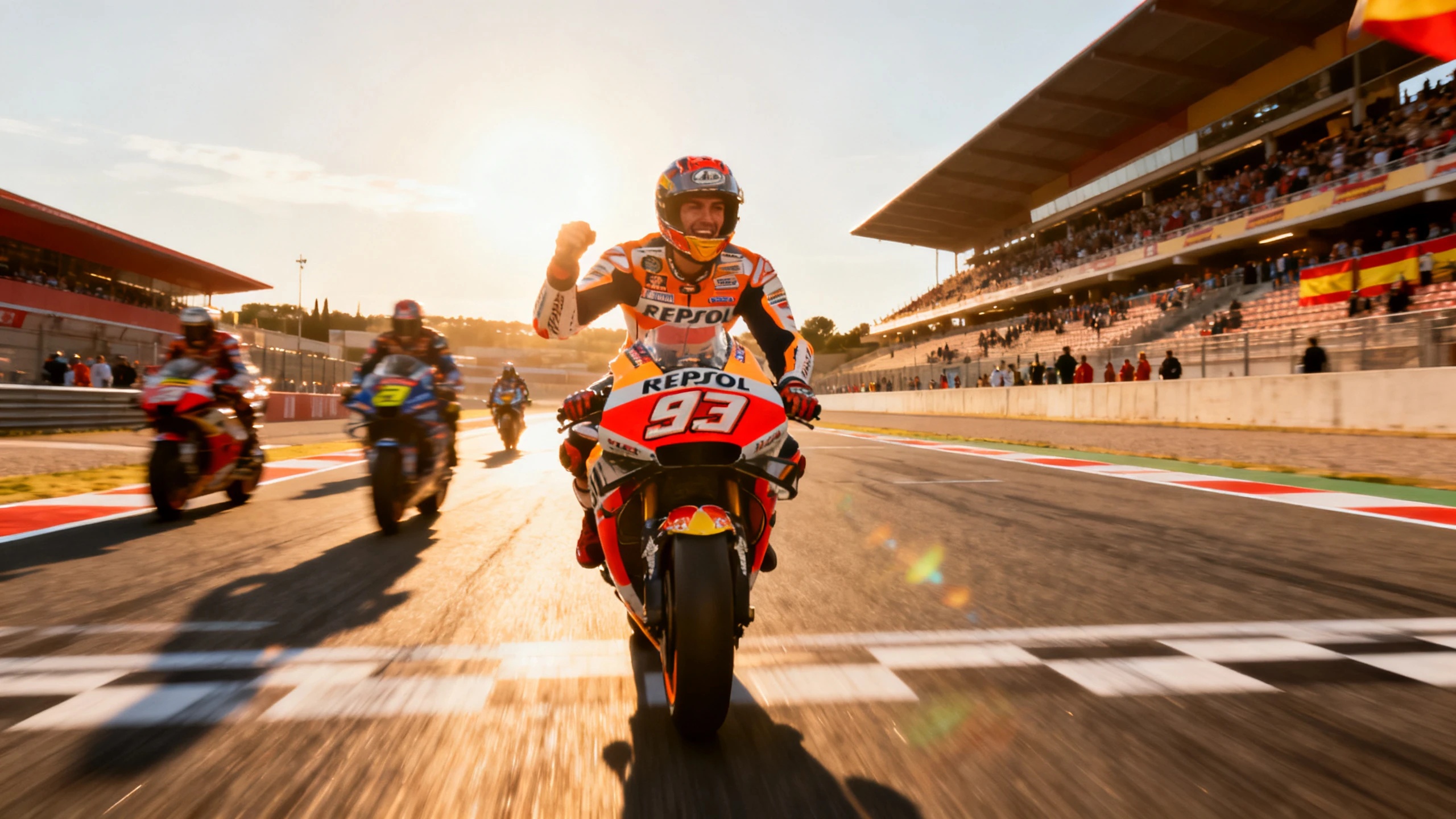 Los problemas con la moto no impidieron que Álex Márquez ganara el sprint en casa Español.News
