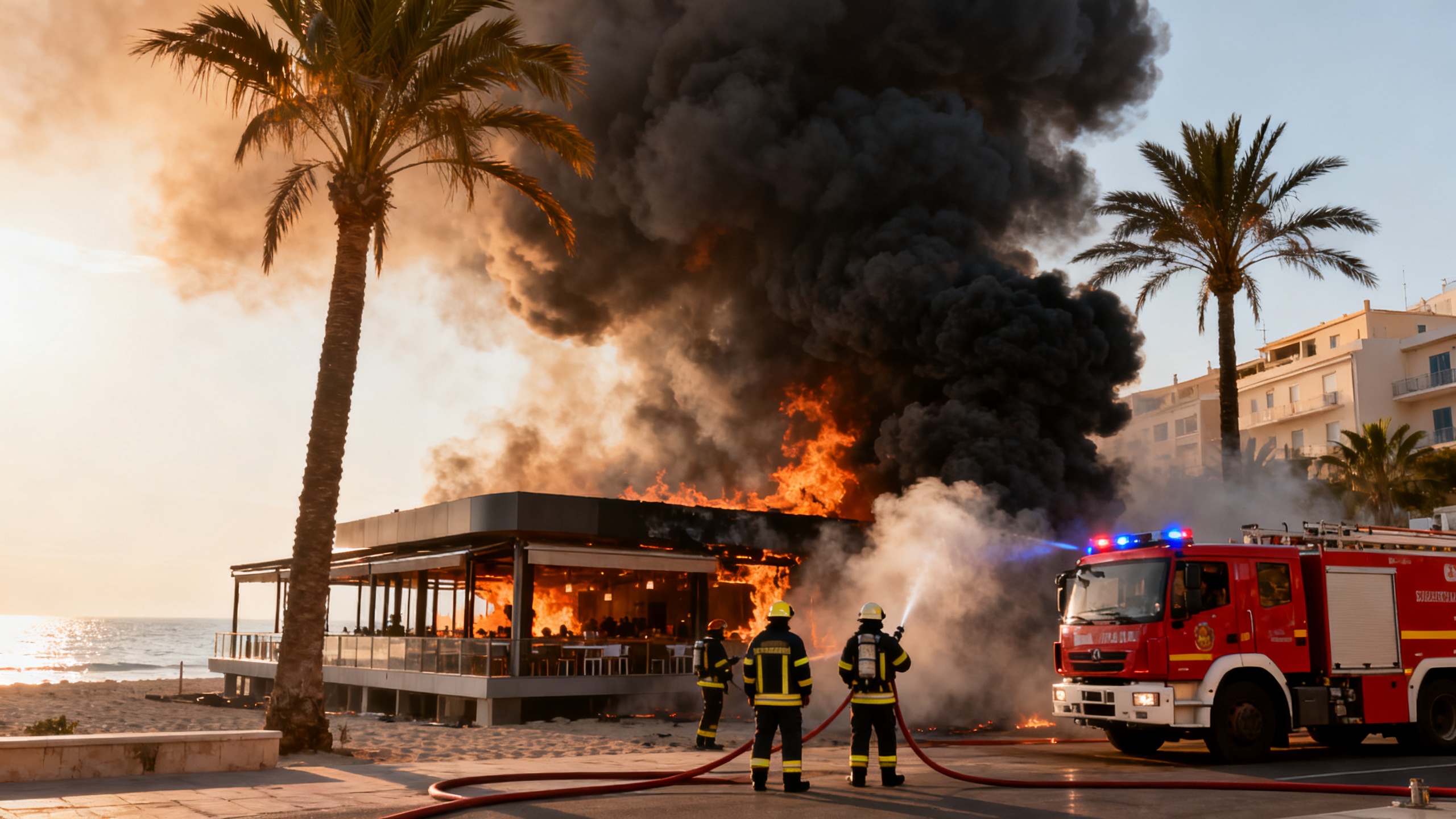 Un incendio matutino en la costa de La Manga asusta a turistas y residentes Español.News