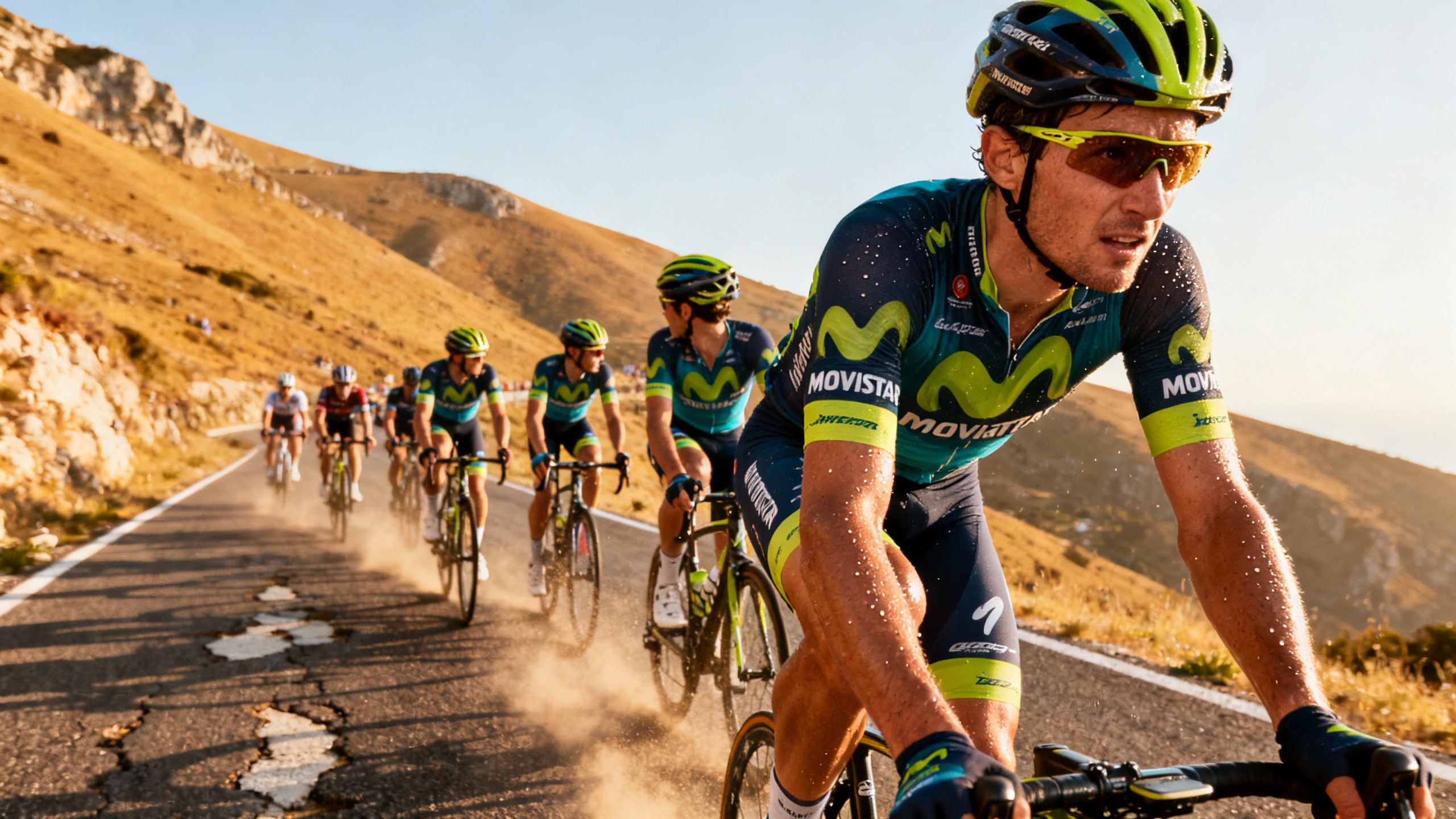En Cosenza, Movistar monta una ofensiva y Bernal pierde posiciones en la subida Español.News