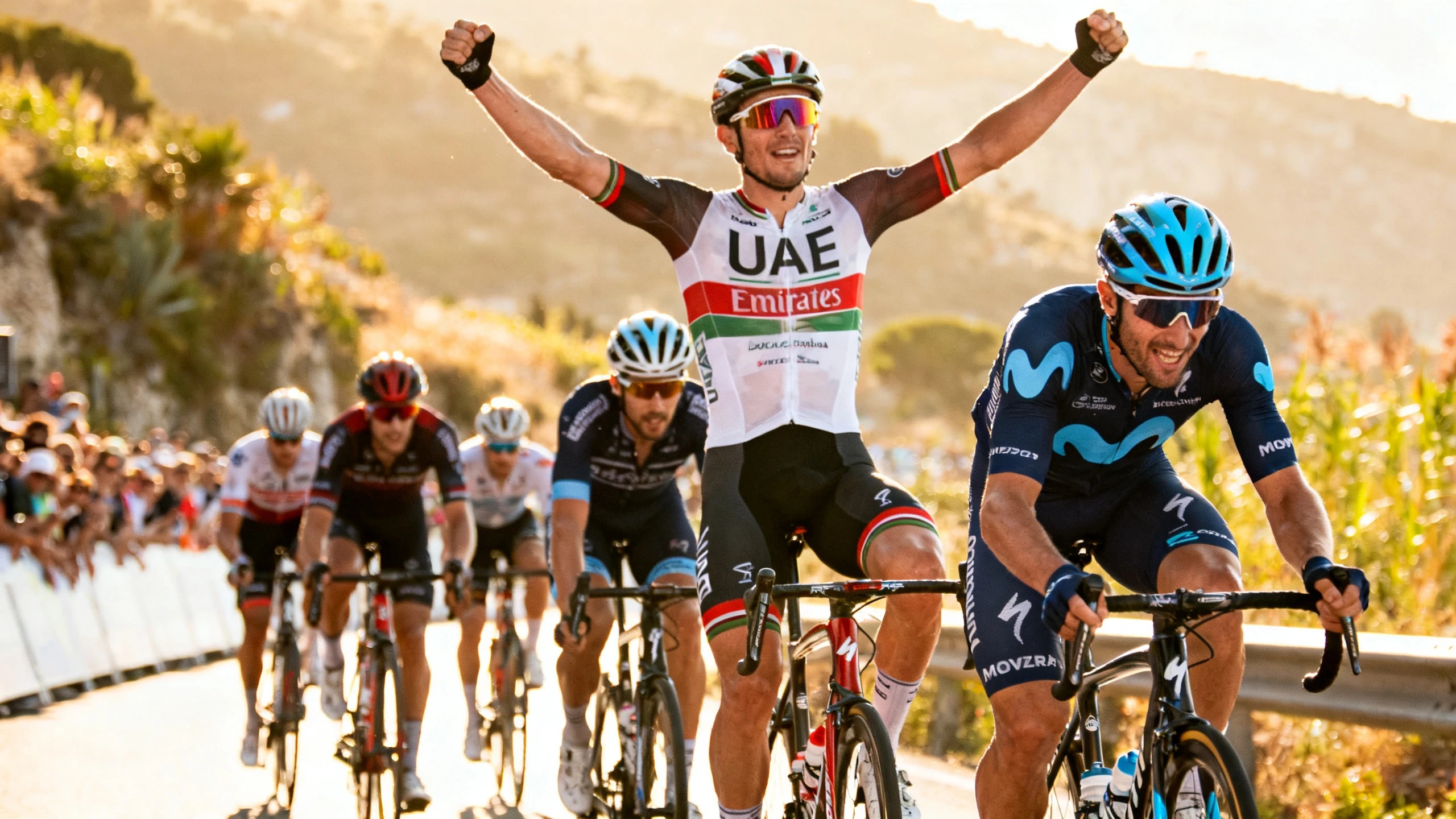 Final en Cosenza: Movistar ataca, UAE se resarce tras las pérdidas Español.News