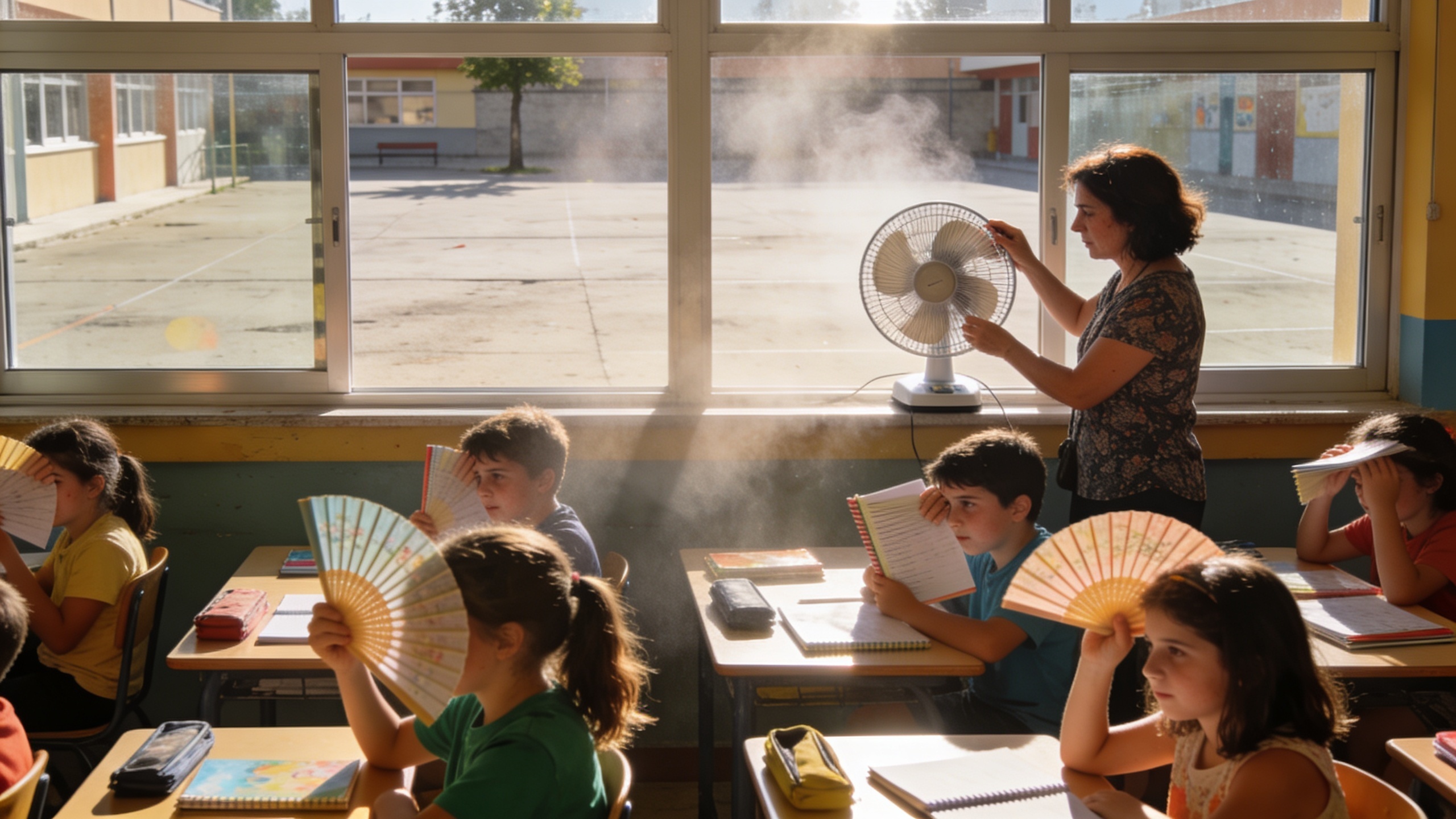 En Cataluña anuncian el coste para proteger a los alumnos del calor en las aulas Español.News