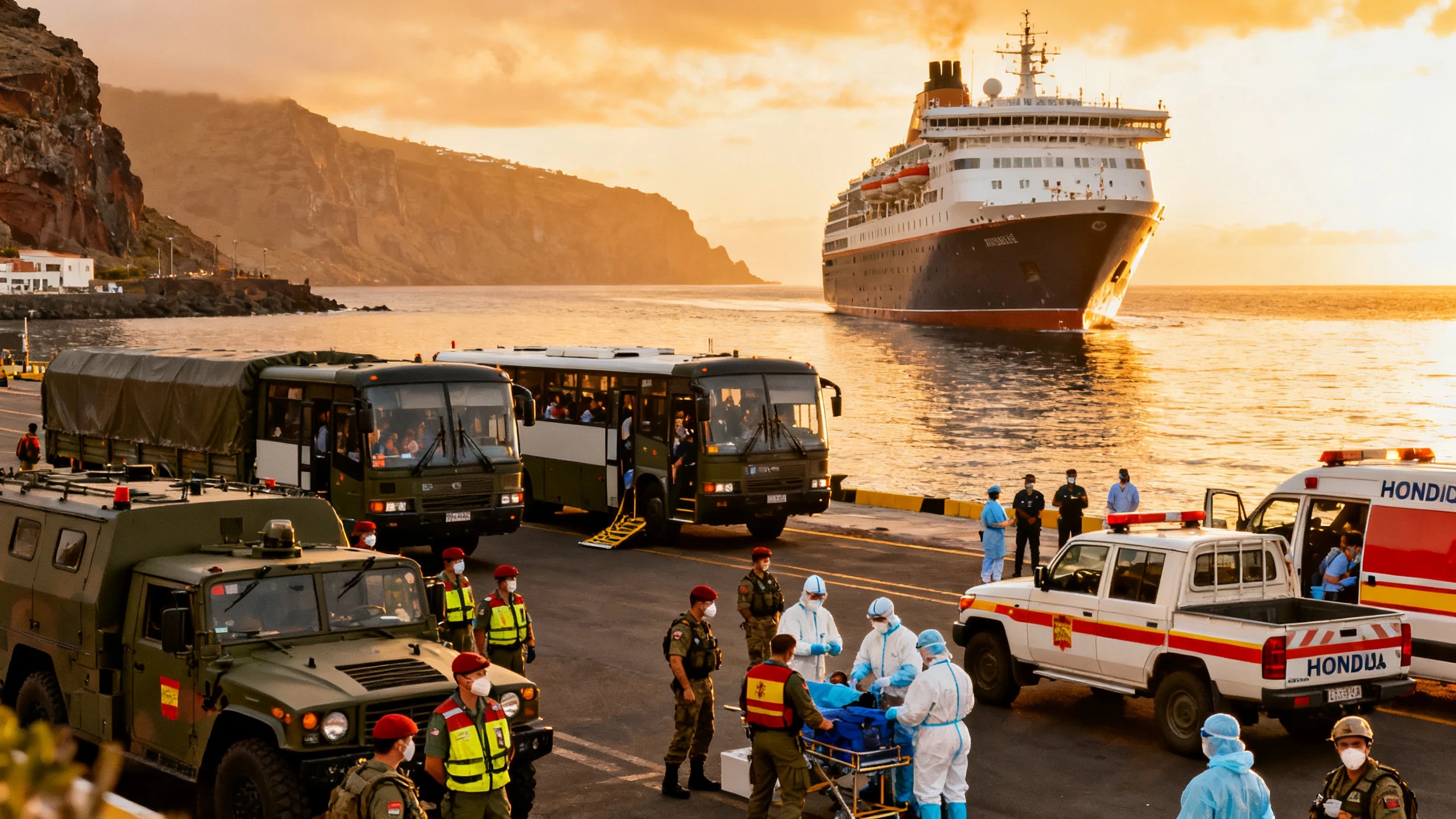 Las autoridades españolas organizaron una evacuación única de pasajeros desde un crucero frente a las costas de las Islas Canarias Español.News
