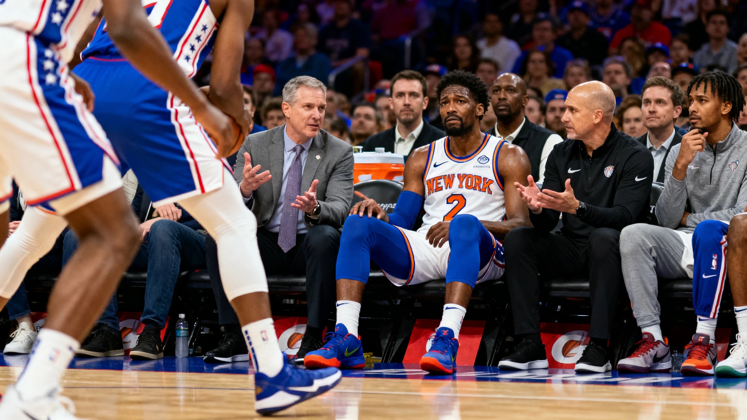 Los Knicks podrían perder a su segundo máximo anotador en el crucial partido contra los 76ers Español.News
