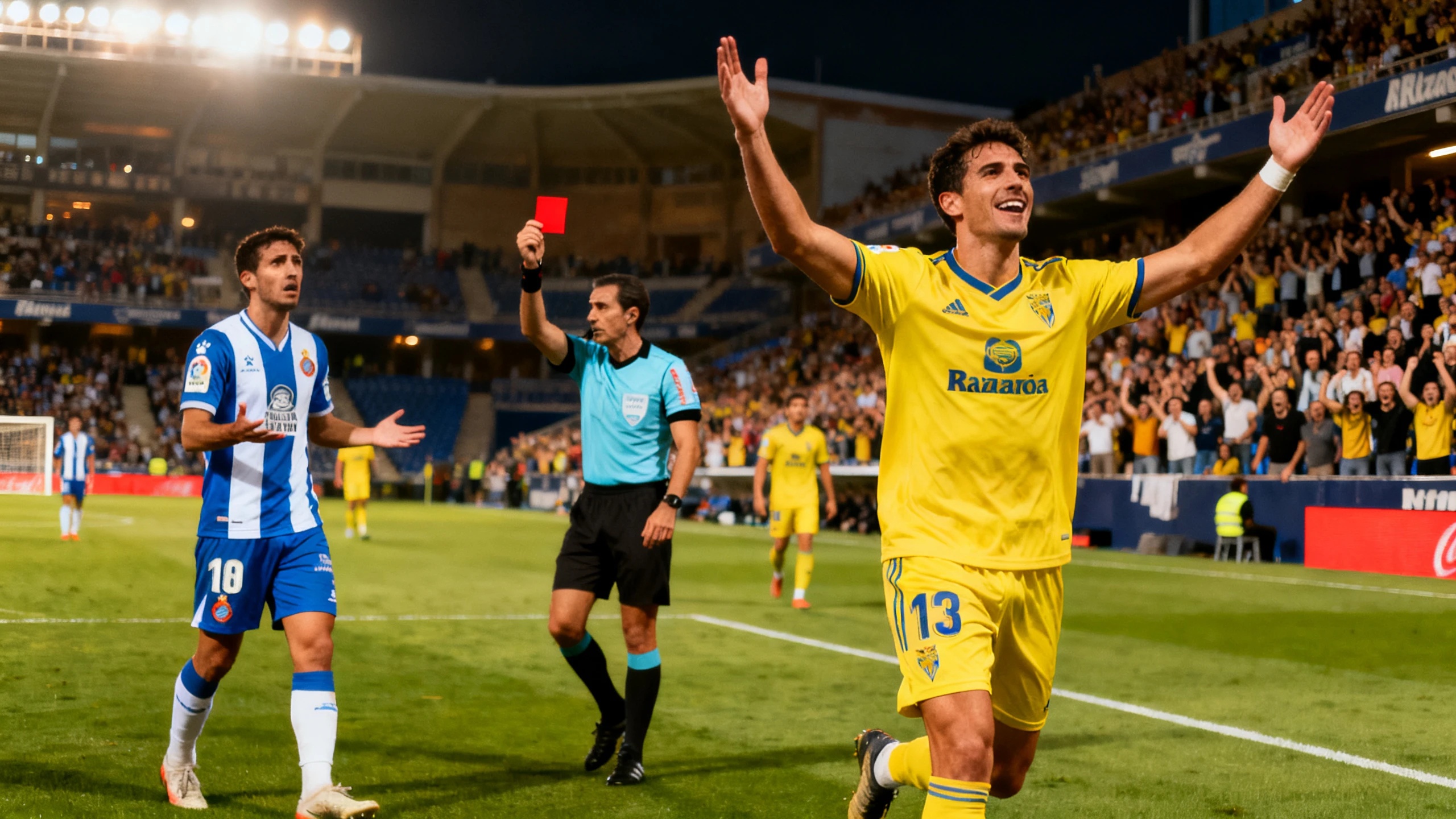 En Riazor, un polémico penalti y una serie de expulsiones cambiaron el rumbo del Cádiz — Deportivo Español.News