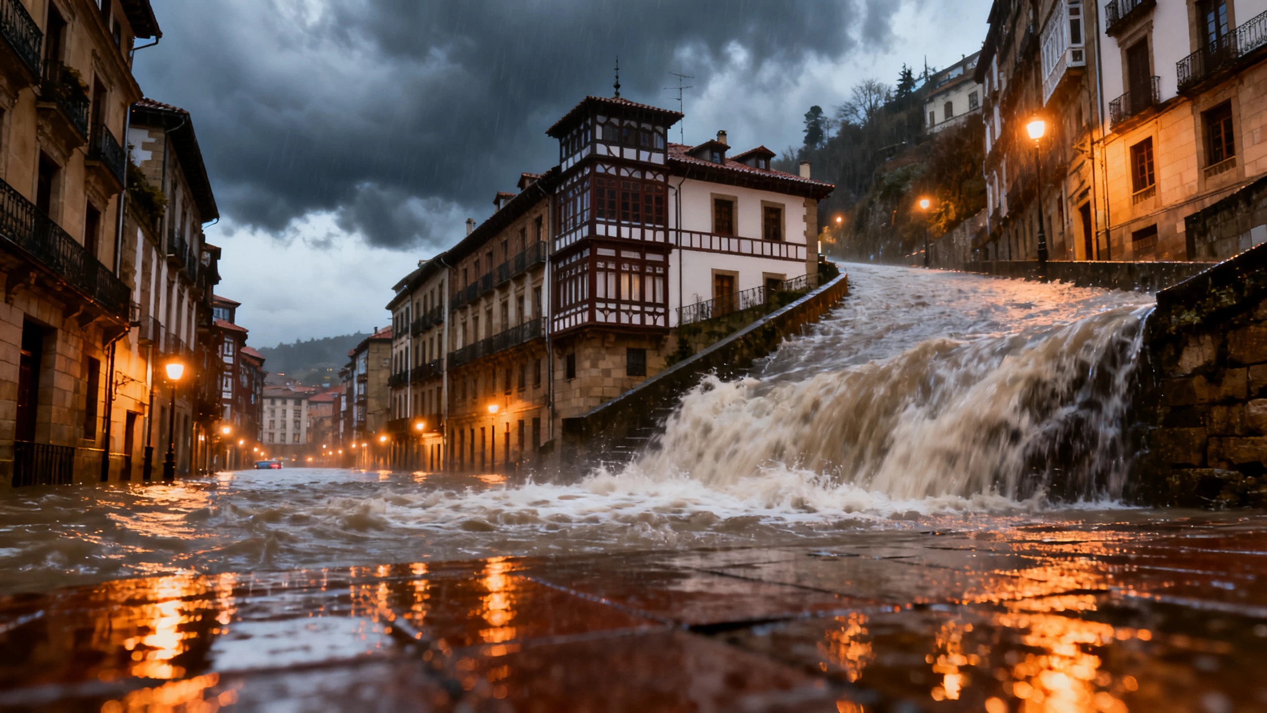 En Bizkaia se registran fuertes lluvias e inundaciones en varias zonas Español.News